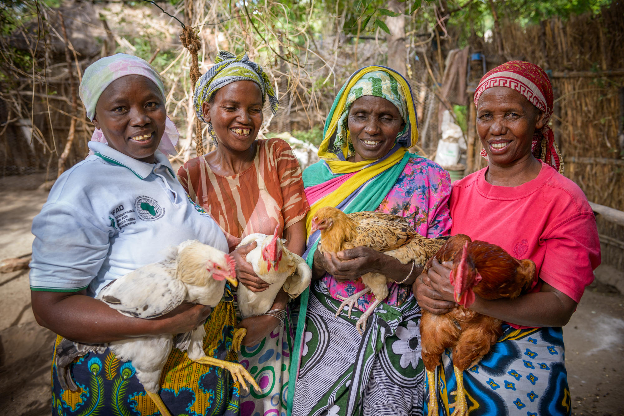The "Wake up" Savings group that is raising chickens to provide for their families in Tanzania. 