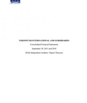 VisionFund Annual Financial Report FY11 Cover