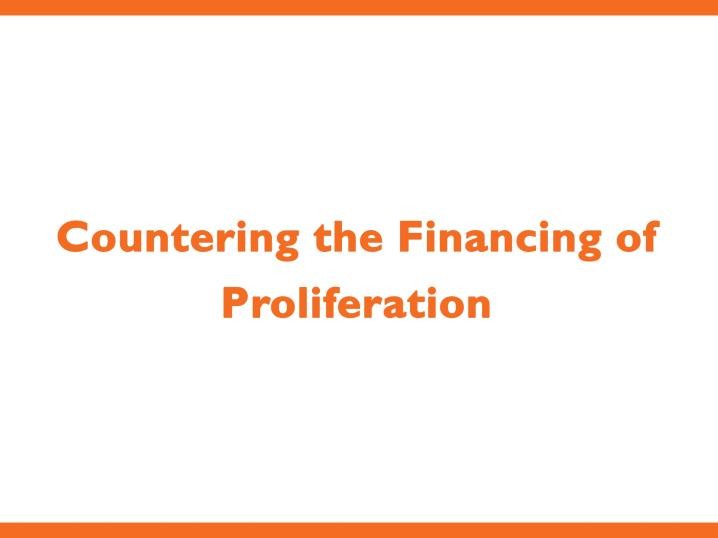 Myanmar | AML/CFT | Countering the Financing of  Proliferation