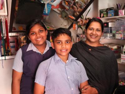 Rosemary’s husband Santosh also owns a business in the nearby fish market. Their children Luz Maria (12) and Lin Joseph (9) study in a school nearby.