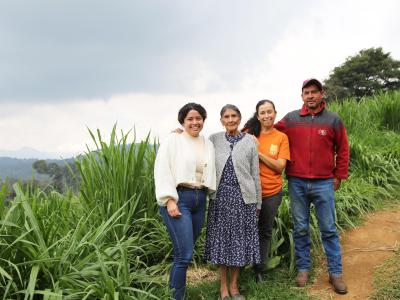VisionFund Guatemala client with family