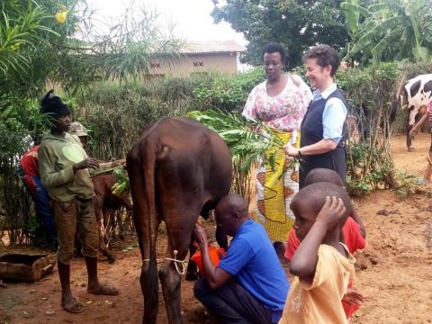 Staff member Johanna visits clients in Rwanda 