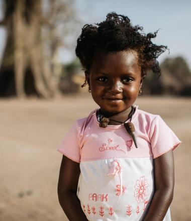 Little girls standing in Senegal