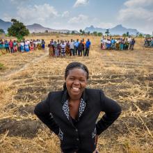 Ireen and the five farmer groups she leads in Malawi