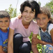 Mother with two kids from Armenia
