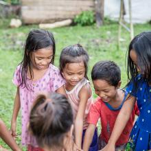 Children in a circle from the Philippines